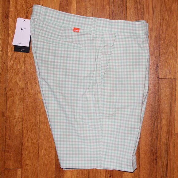 Nike Dri-Fit UV Plaid Golf Shorts Mens 38 Green - Picture 2 of 7
